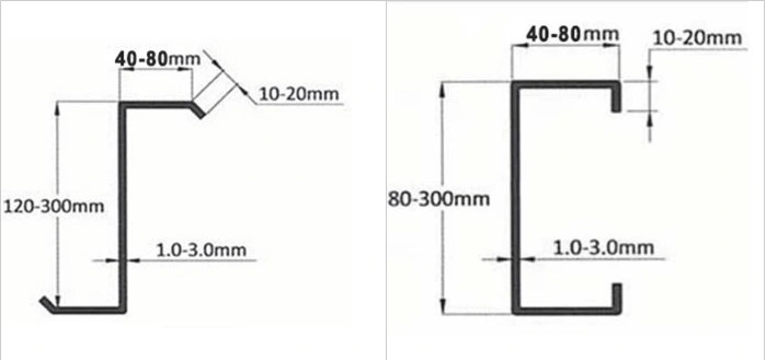 80-350 CZ Purlin Roll Forming Machine с системой управления PLC и режимом гидравлической резки