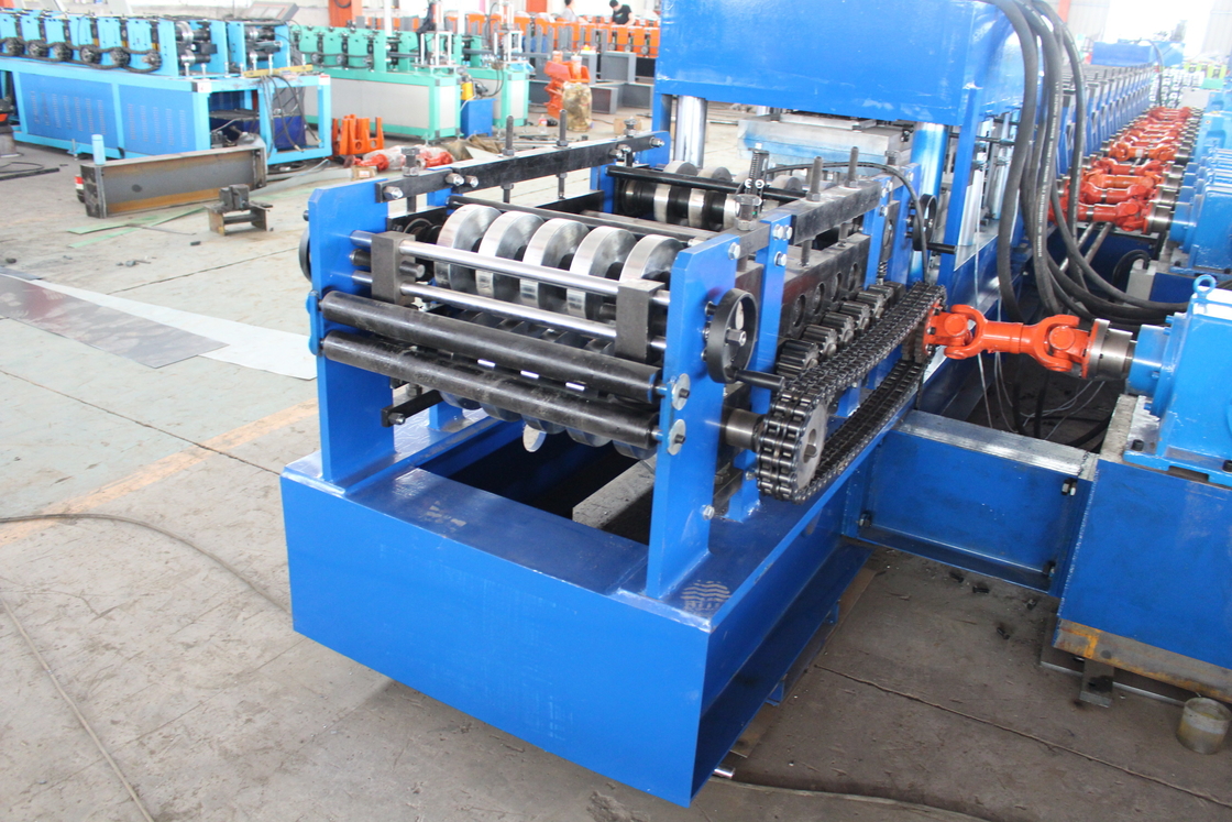Высокоскоростная 15-я станция GI Highway Guardrail Roll Forming Machine с гидравлическим декоилером