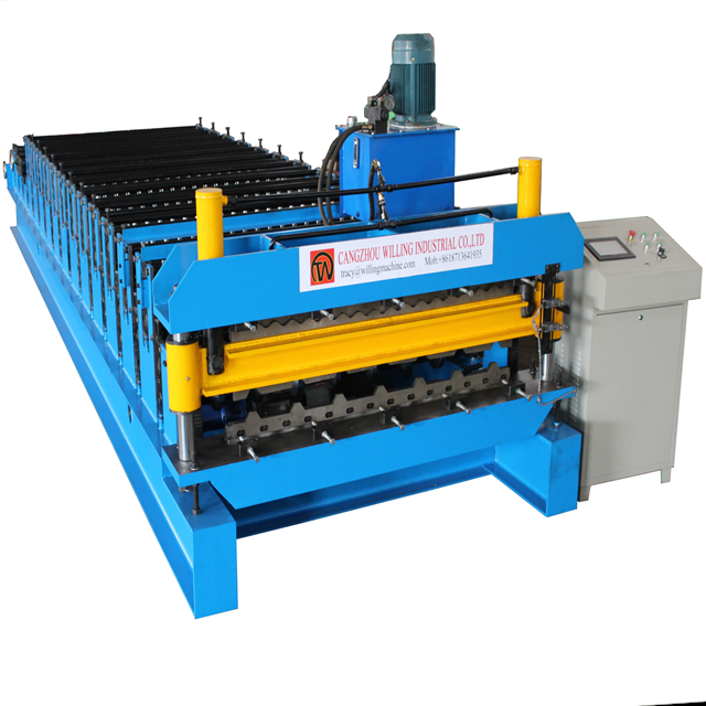 2025hot sale Trapezoidal and glazed Double Layer Roof sheet roofing tile Forming Machine