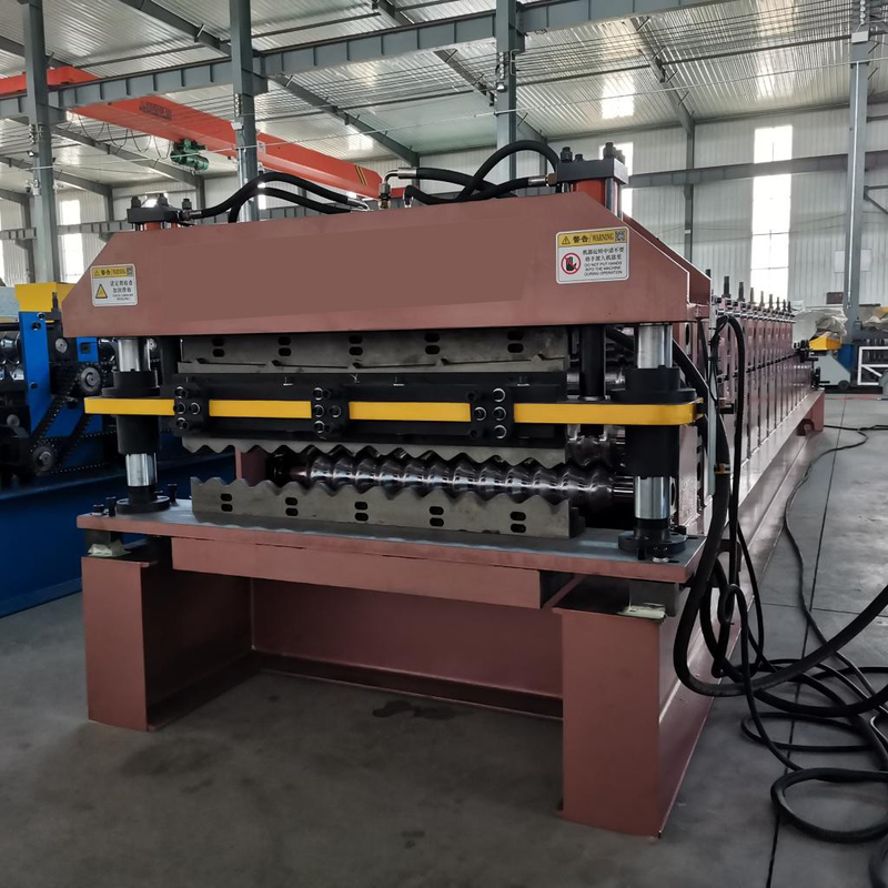 Крен двойного слоя Plc 0.80mm формируя машину 15m/Min для крыши панели Ppgi