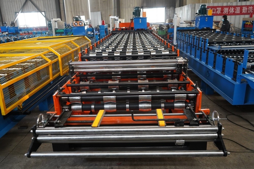 Металлическая Ibr крыша Двухслойная крыша Руловая формовая машина с высокой прочностью прессы